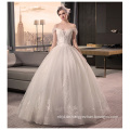 2017 Luxus-China-Weinlese-Spitze-off-Schulter Appliqued Ballkleid-geschwollenes Hochzeits-Kleid